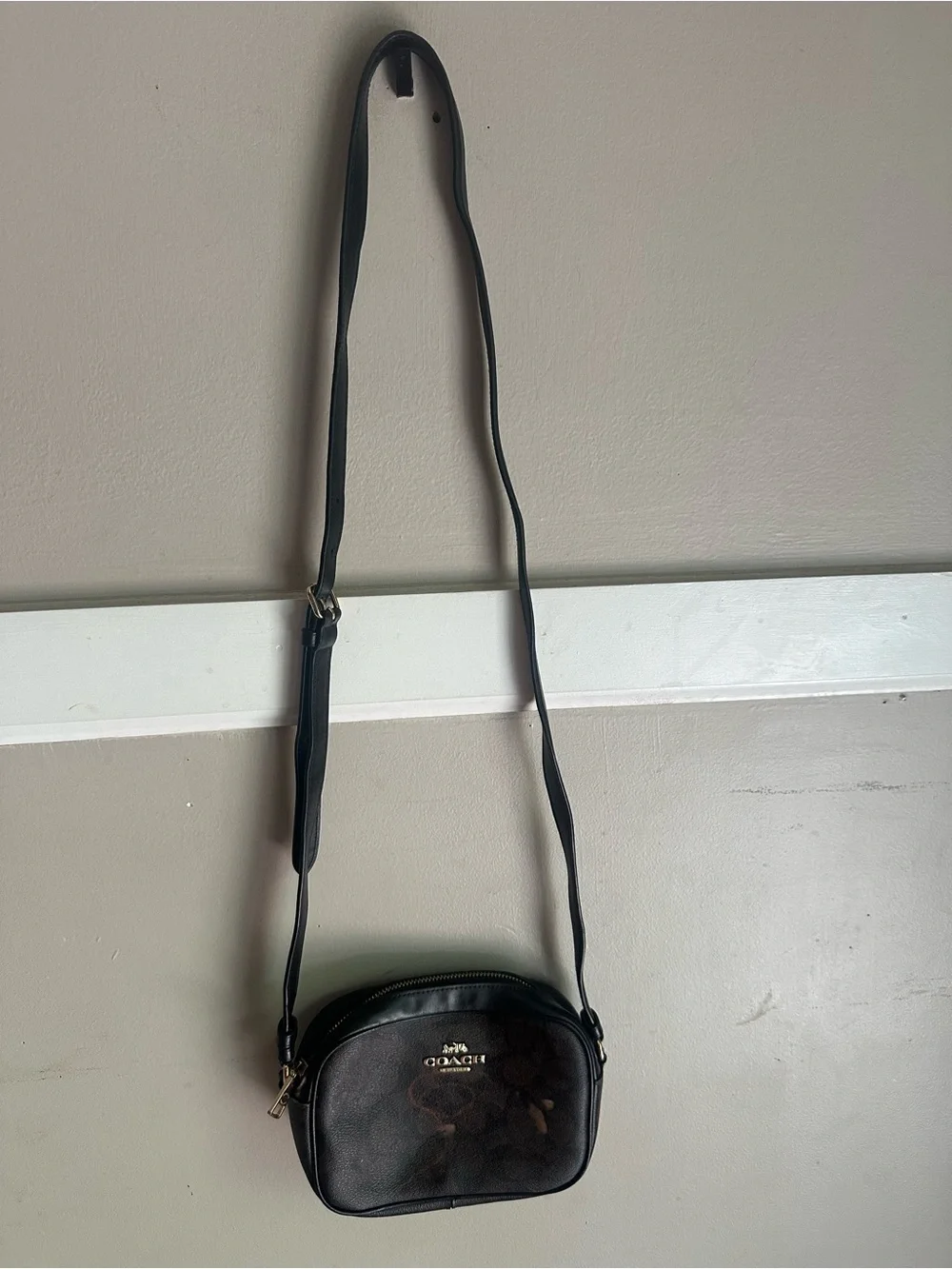 Coach Jamie Signature Coated Canvas Leather Camera Bag
